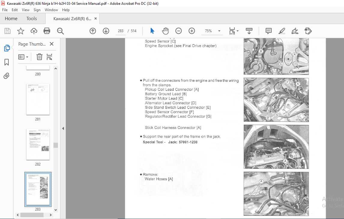 kawasaki zx6r repair manual