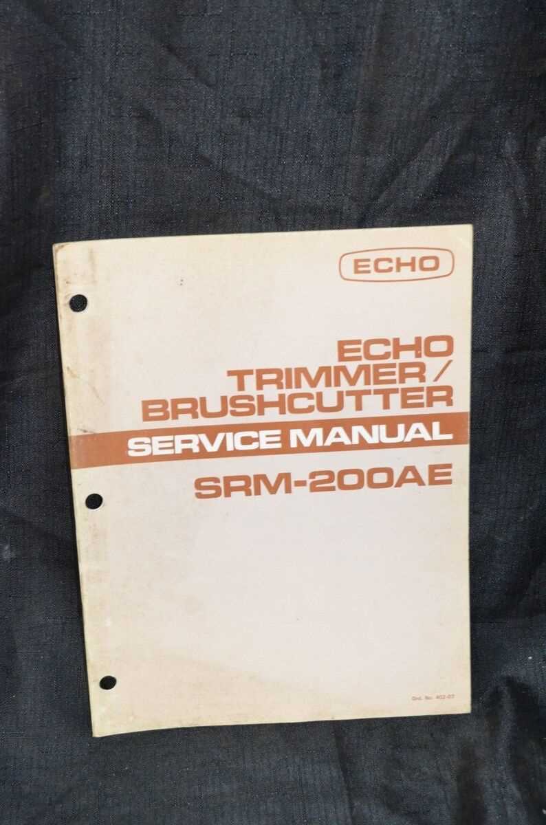 echo weed eater repair manual