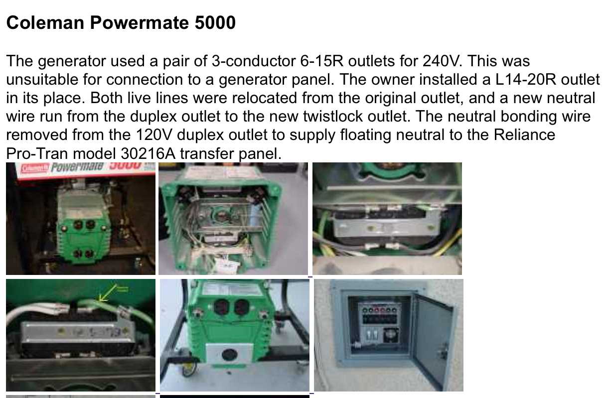 wiring diagram coleman powermate 5000 generator repair manual