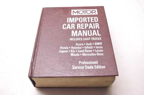 motor imported car repair manual