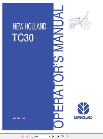 new holland tc30 repair manual