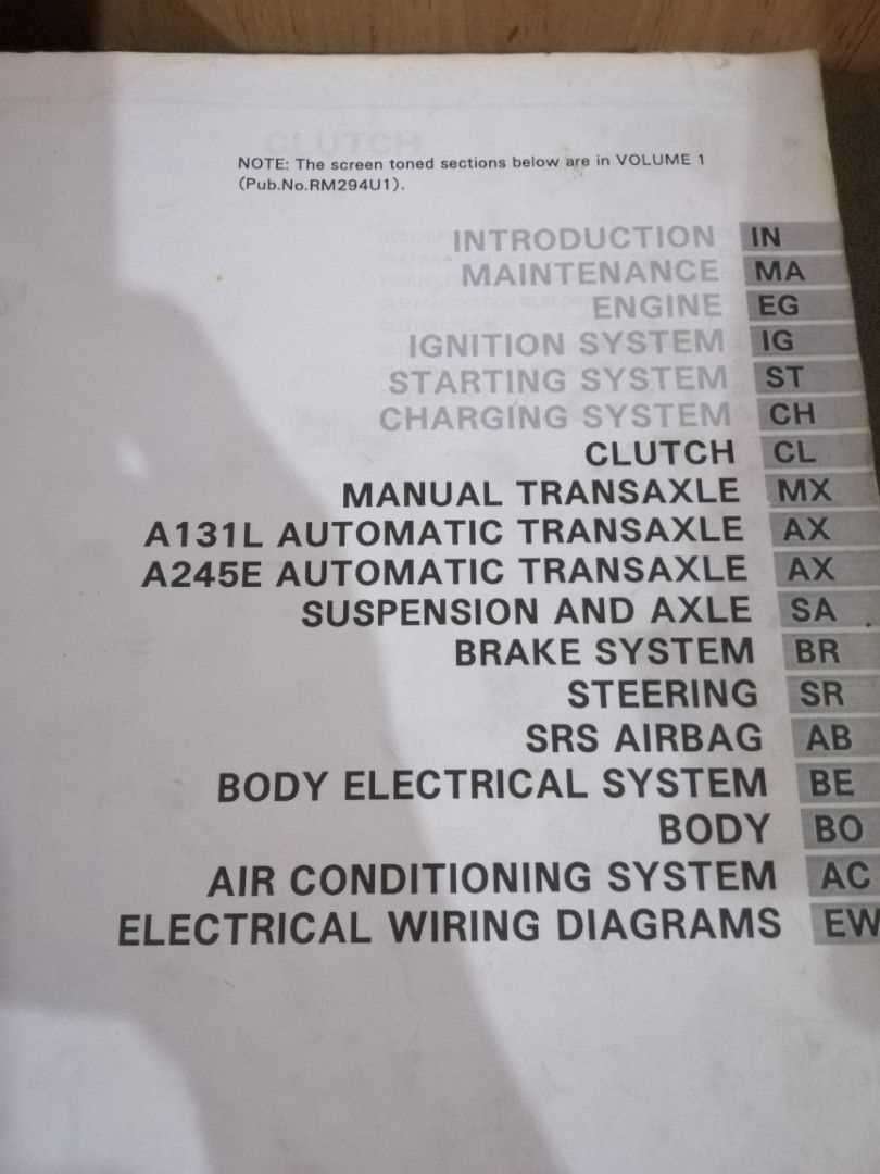 1993 toyota corolla repair manual