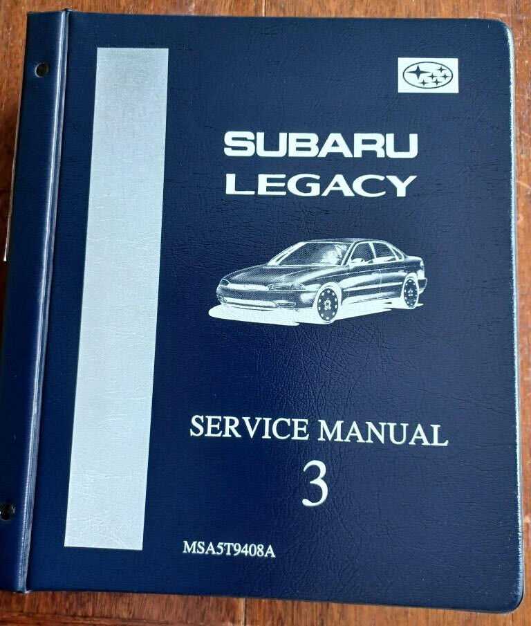 1995 subaru legacy repair manual