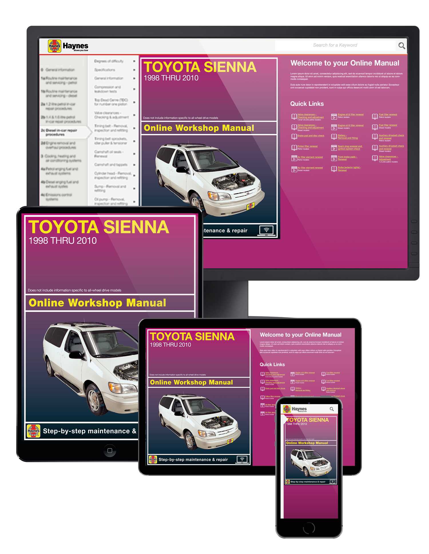 1999 toyota sienna repair manual