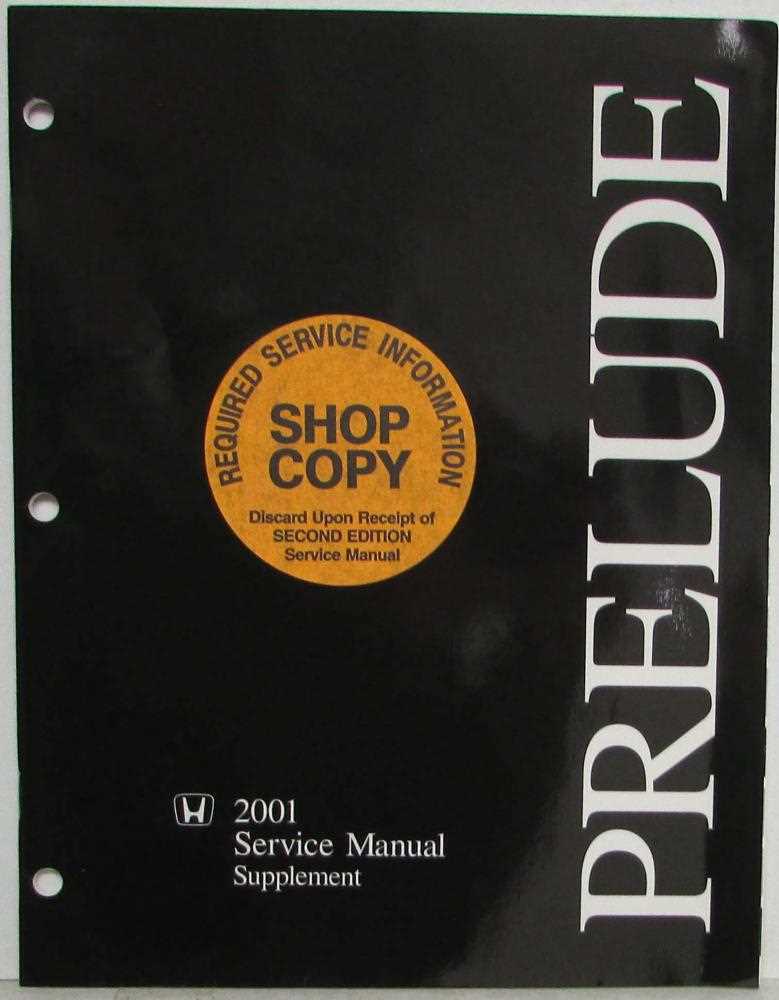2001 honda prelude repair manual