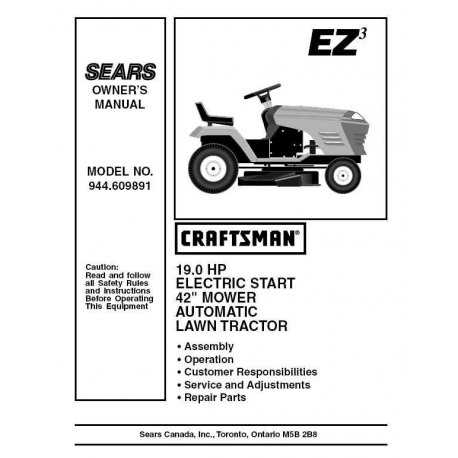 repair manual for craftsman lawn tractor