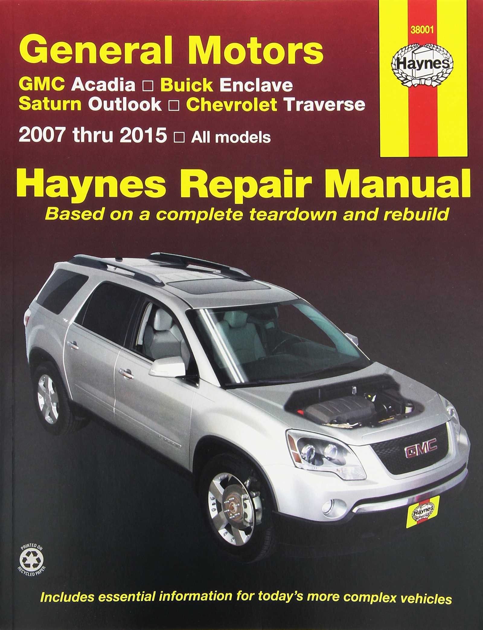 2011 gmc acadia repair manual