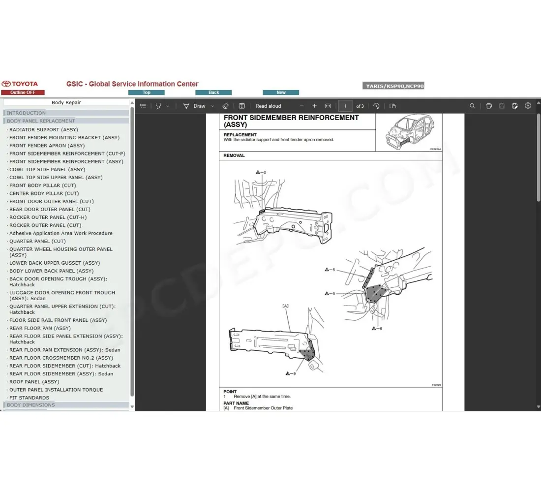 2011 toyota yaris repair manual