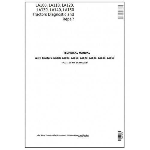 john deere la130 repair manual