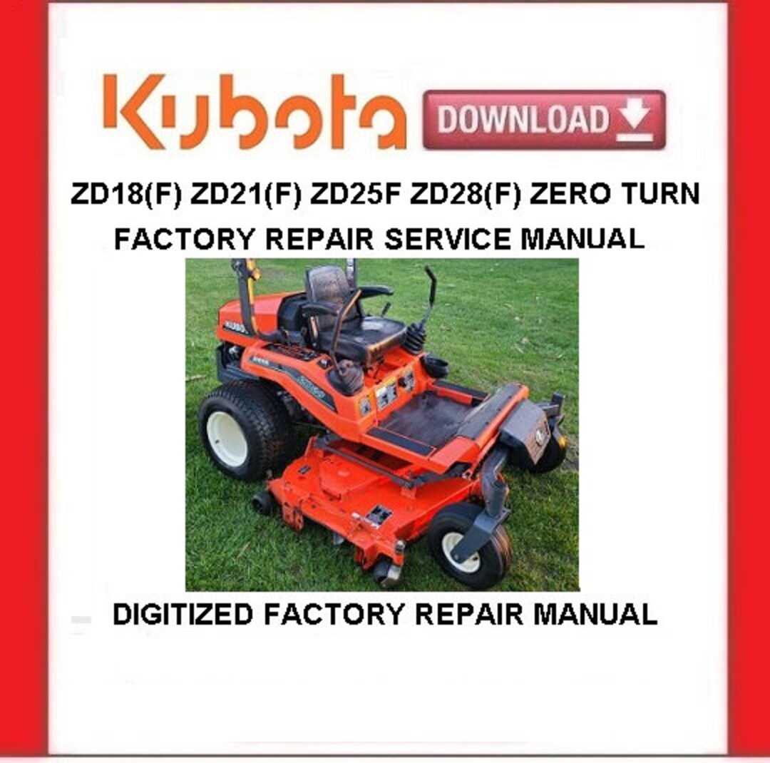 kubota zd21 repair manual