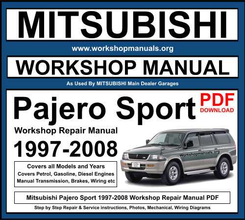 mitsubishi montero repair manual