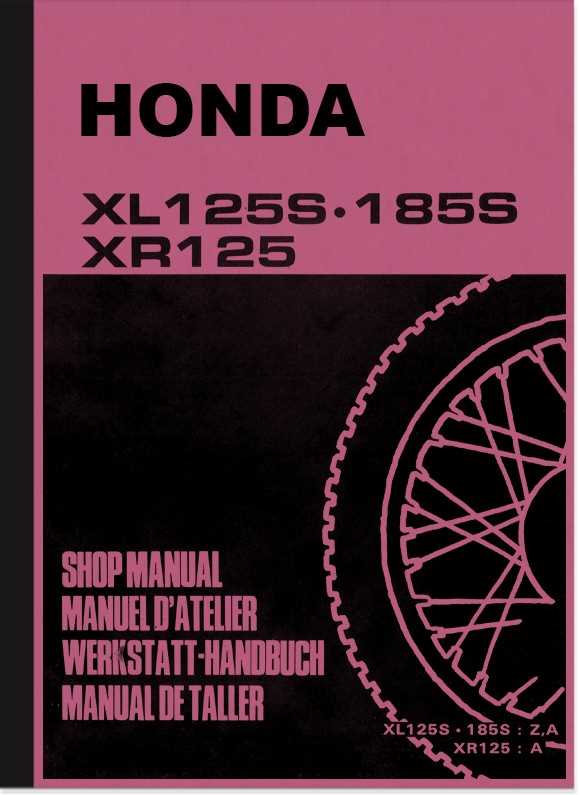 honda xl185s repair manual