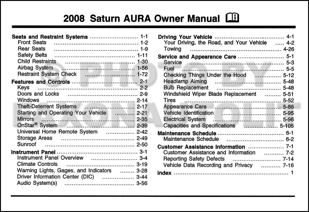 2009 saturn aura repair manual