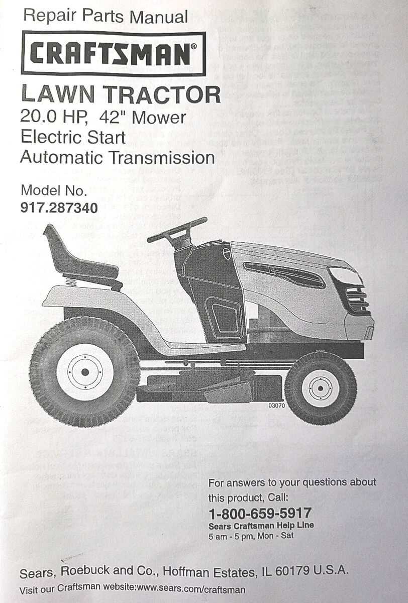 sears craftsman lawn tractor repair manual