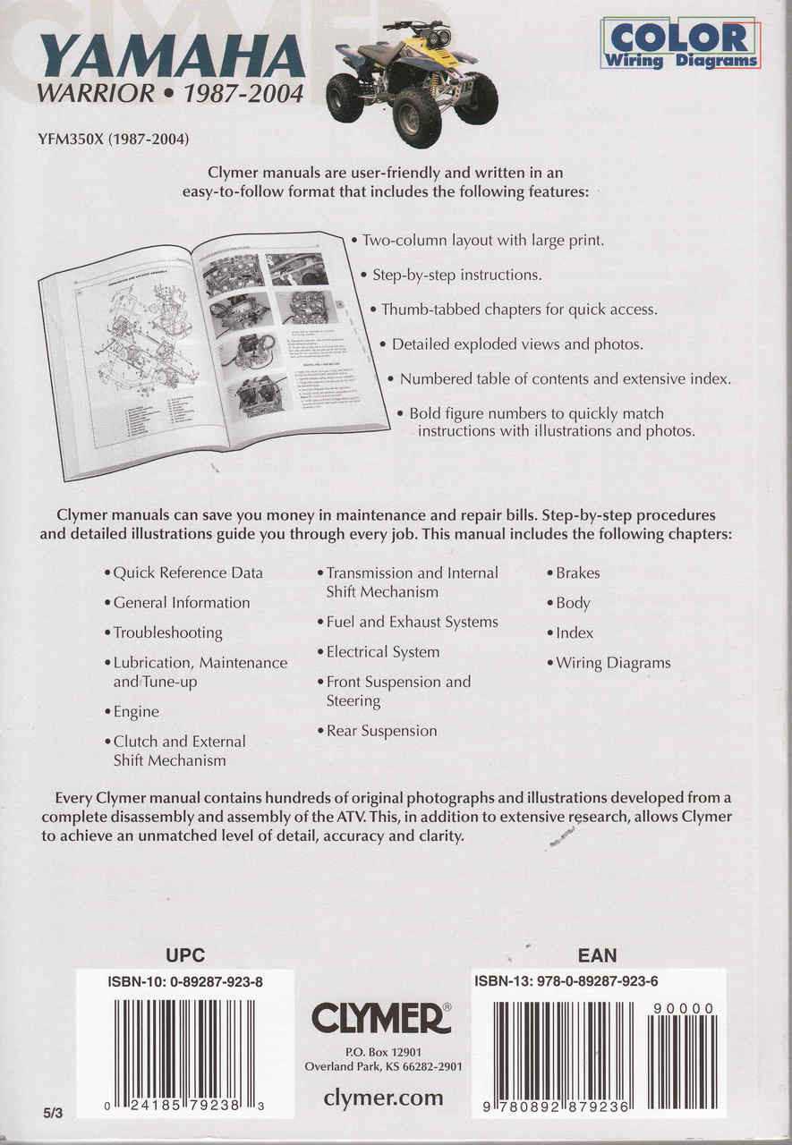 yamaha warrior repair manual