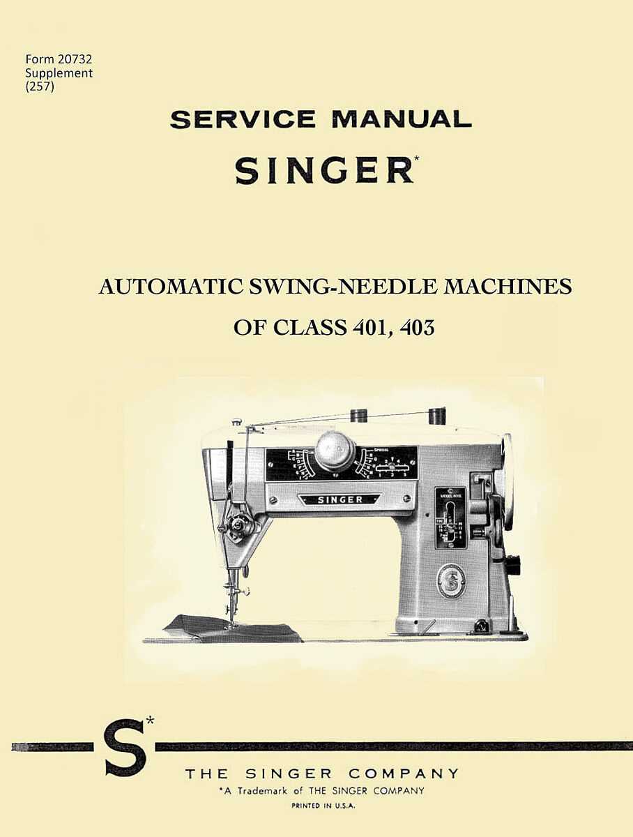 singer 401a repair manual