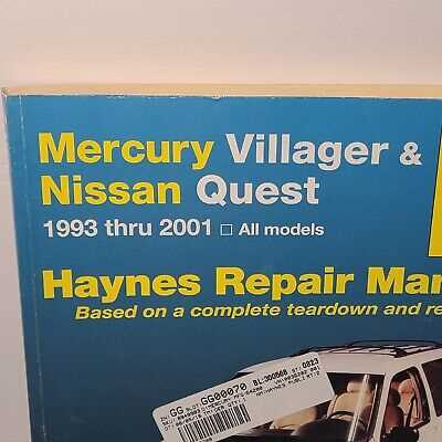 2001 nissan quest repair manual