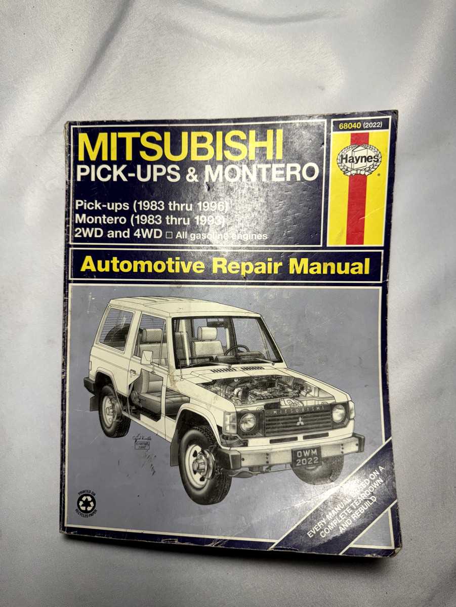 1996 mitsubishi montero repair manual