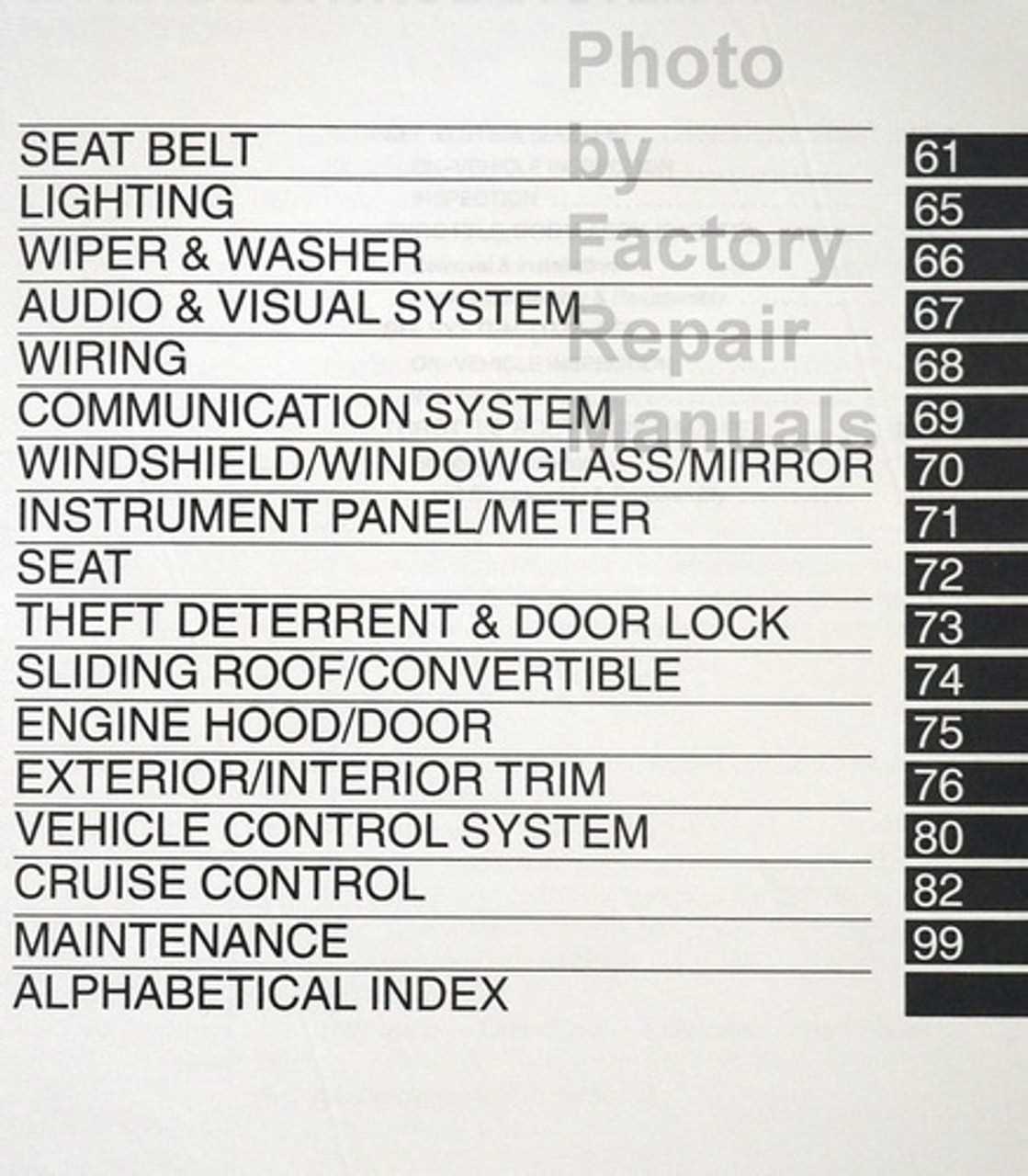 2003 highlander repair manual