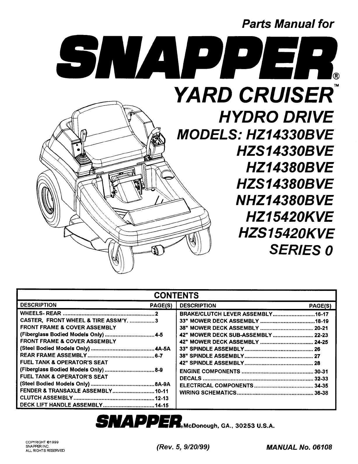 snapper rear engine repair manual