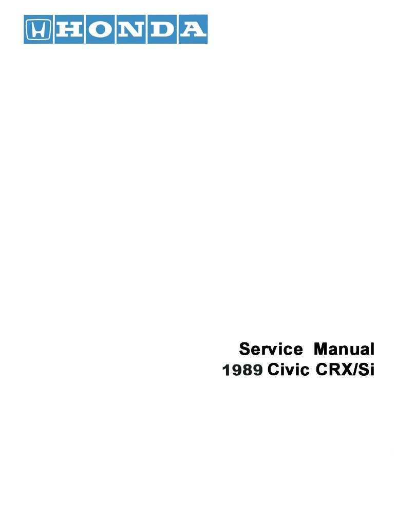 1989 honda civic repair manual