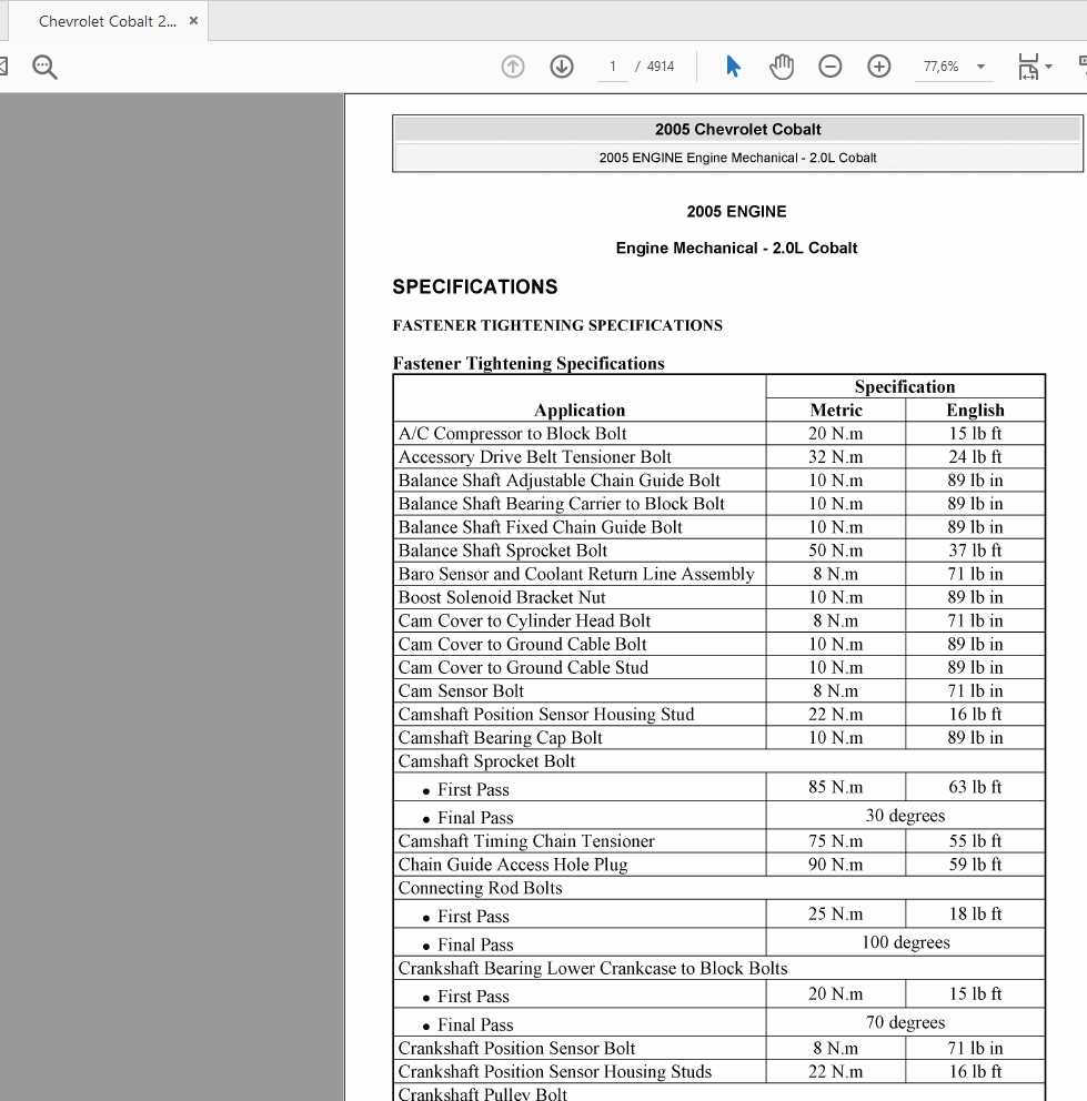 2008 chevy cobalt repair manual