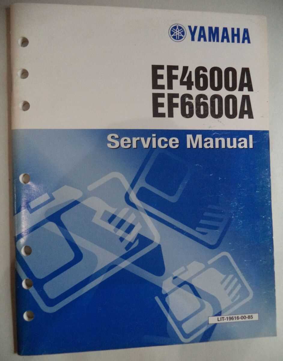 yamaha generator repair manual