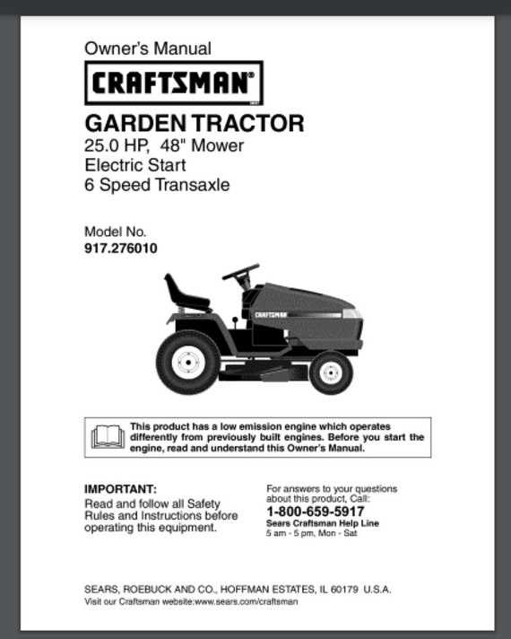 repair manual for craftsman lawn mower