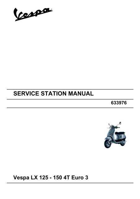 vespa scooter repair manual