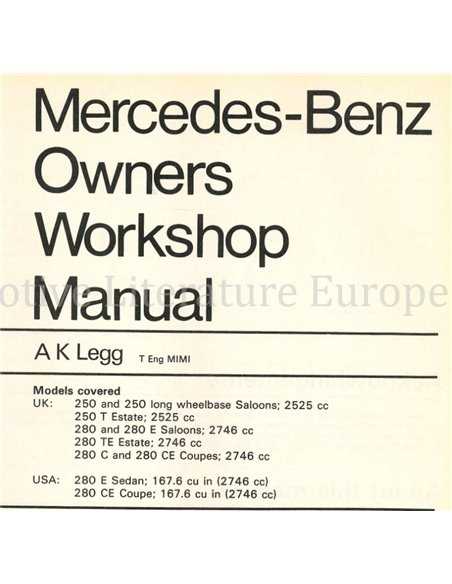 mercedes auto repair manual