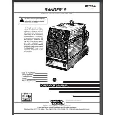 lincoln ranger 250 repair manual