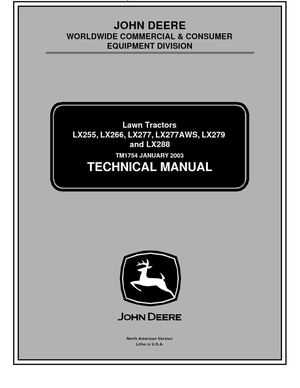 john deere lx279 repair manual