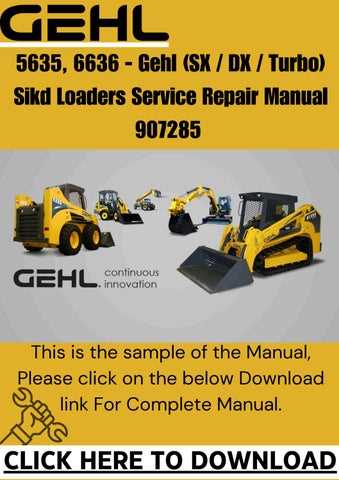 gehl skid steer repair manual