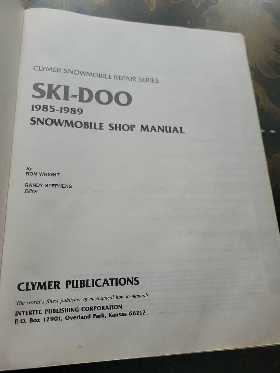 clymer snowmobile repair manuals