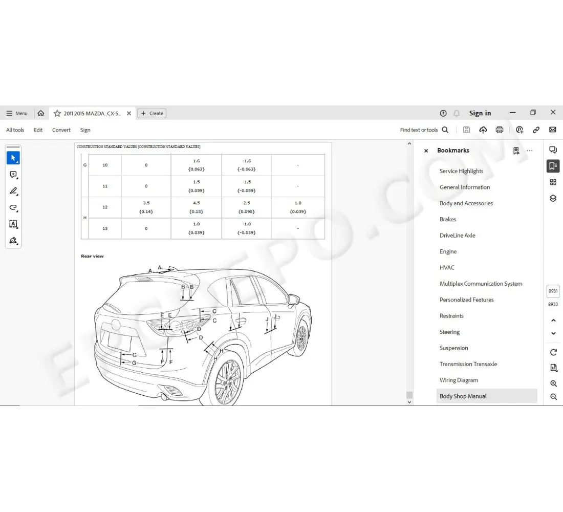 mazda cx 5 service & repair manual