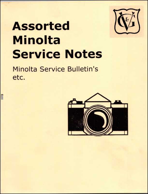 minolta hi matic 7sii repair manual