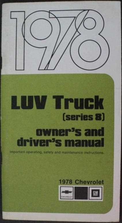 chevy luv repair manual