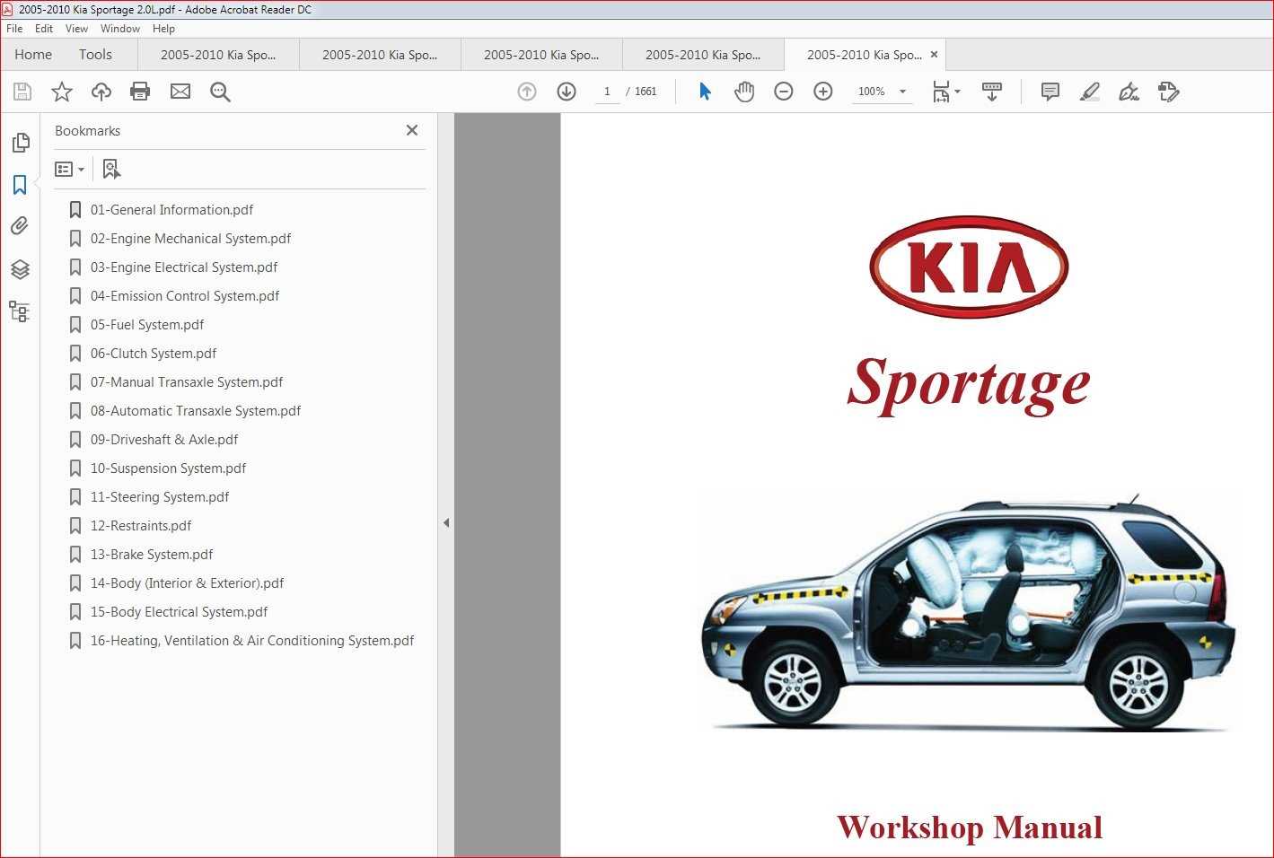 2002 kia sportage repair manual