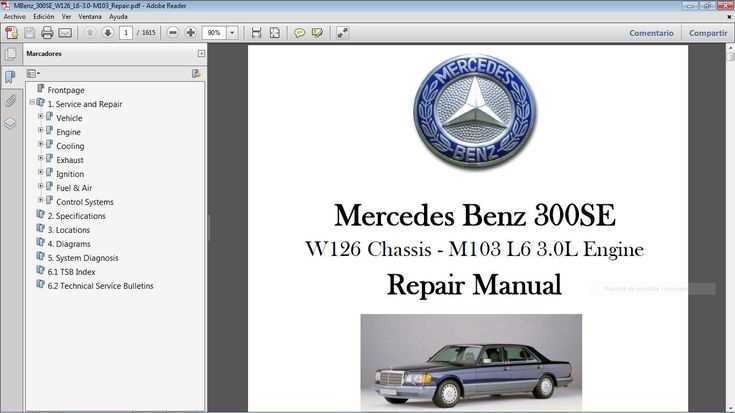 mercedes w126 repair manual