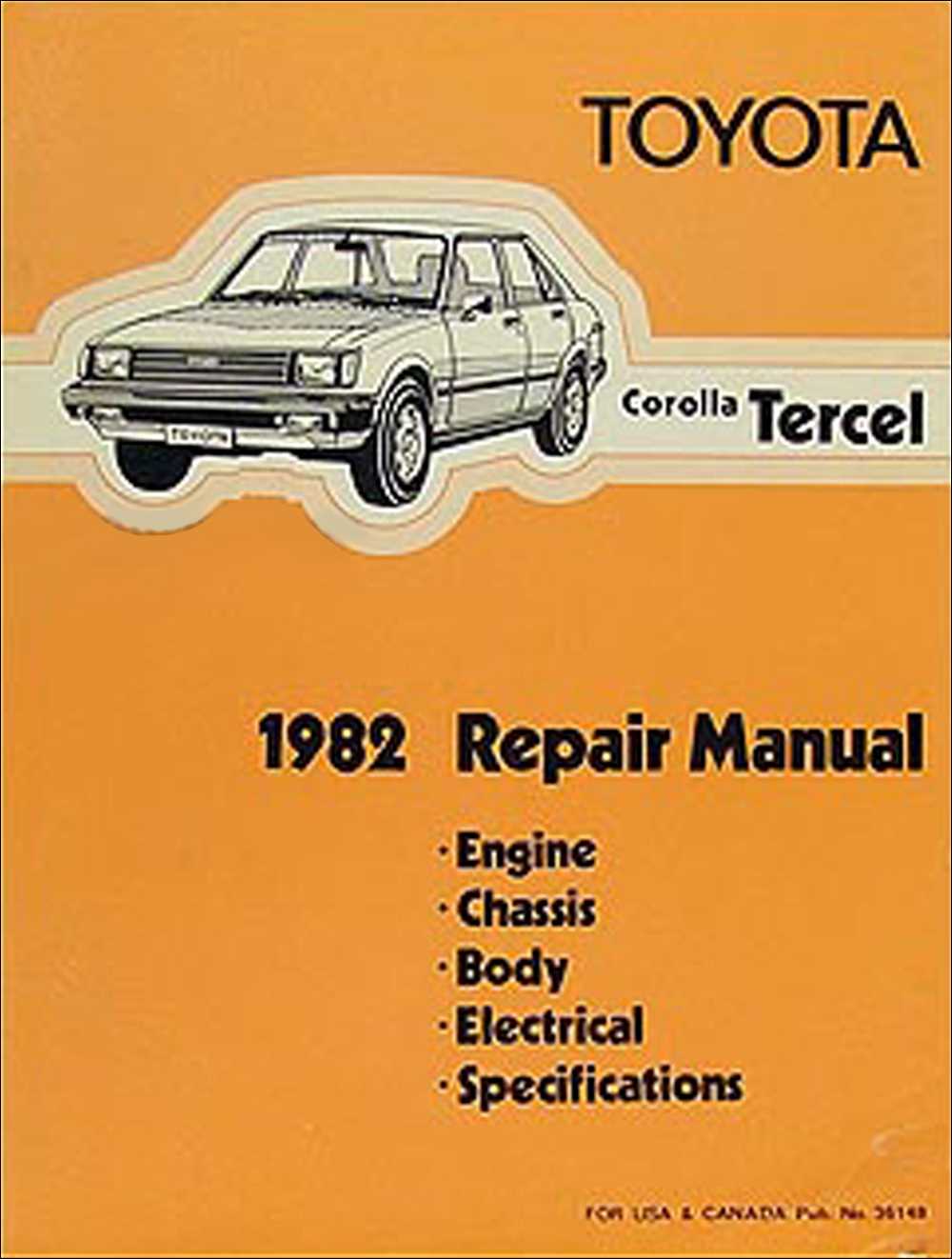 1996 toyota tercel repair manual