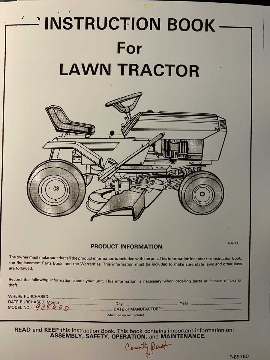 murray riding mower repair manual