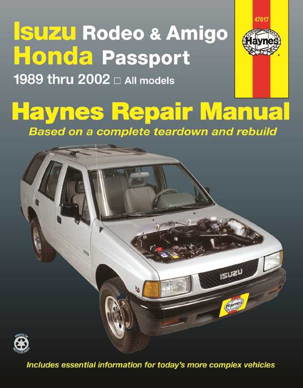 2001 isuzu trooper repair manual