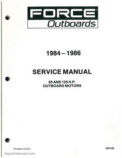 force 125 repair manual