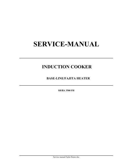 induction cooker repair manual