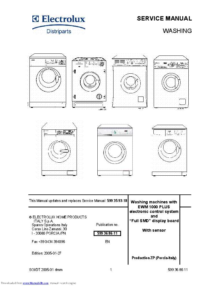 electrolux washer repair manual