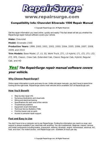 2004 chevy silverado 2500hd repair manual