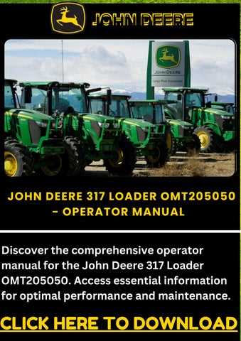 john deere 317 skid steer repair manual