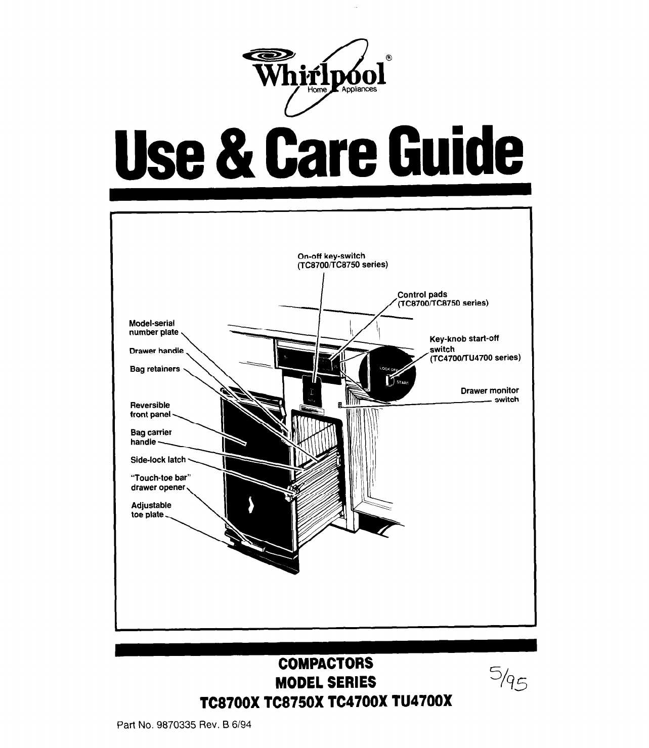 kenmore trash compactor repair manual