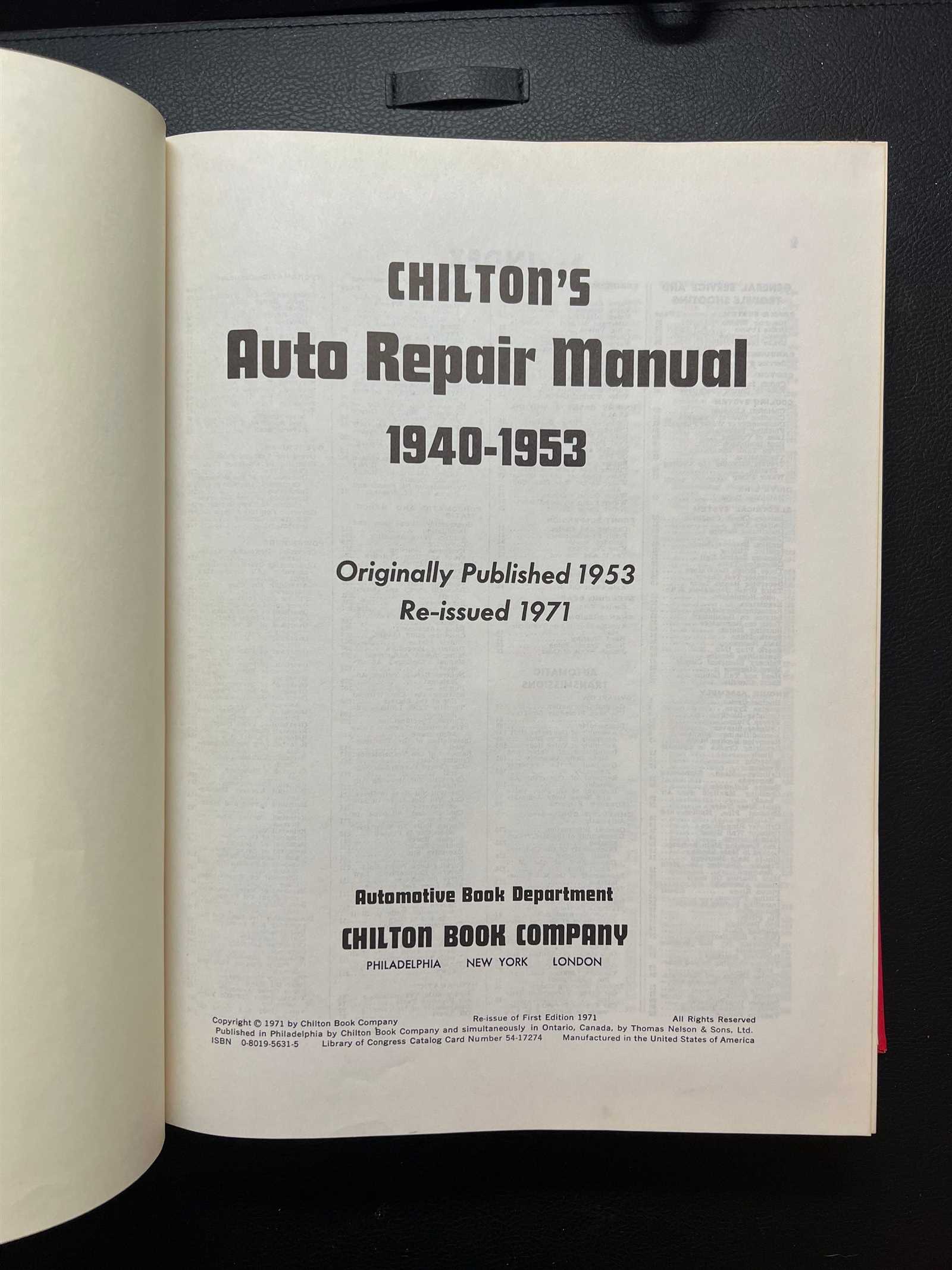 chilton auto repair manual library