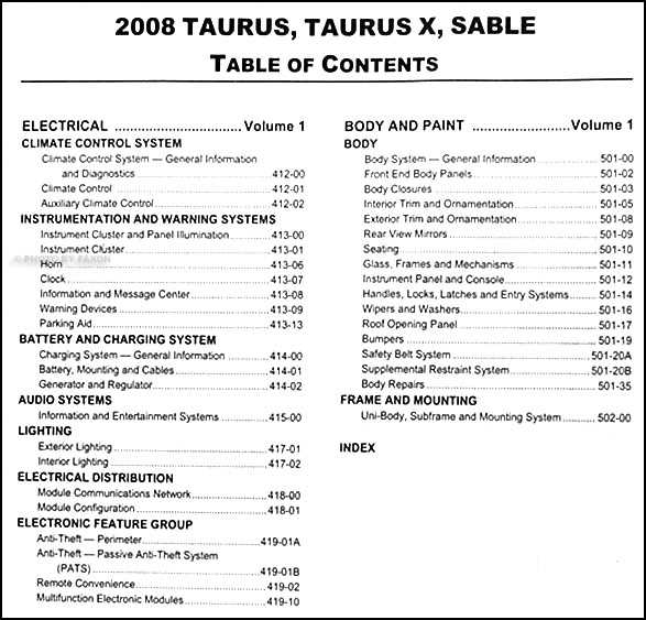 2008 ford taurus x repair manual